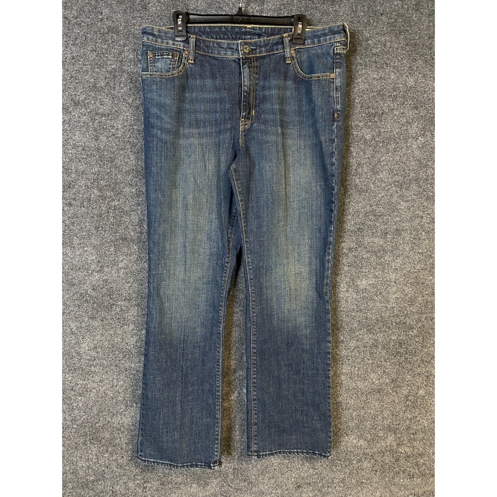 Vintage Gap Classic Stretch Straight Leg Jeans Womens 16R Medium Wash Blue Denim